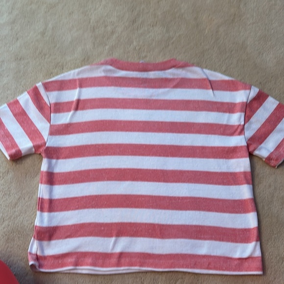 Flash sale 🔥Boho striped crop top Pink/White - Picture 4 of 8